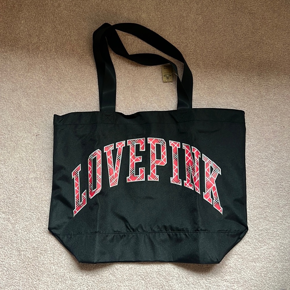VS Pink Black Tote